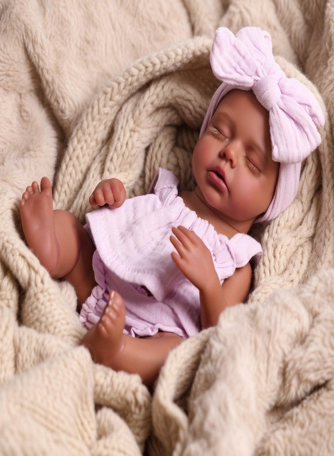 BABESIDE Lifelike Reborn Baby Dolls Daisy Black Girl- 12 Inch Soft Body Realistic-Newborn Handmade Real Life Baby Dolls with Clothes and Toy Gift for Kids Age 3+ - Image 5